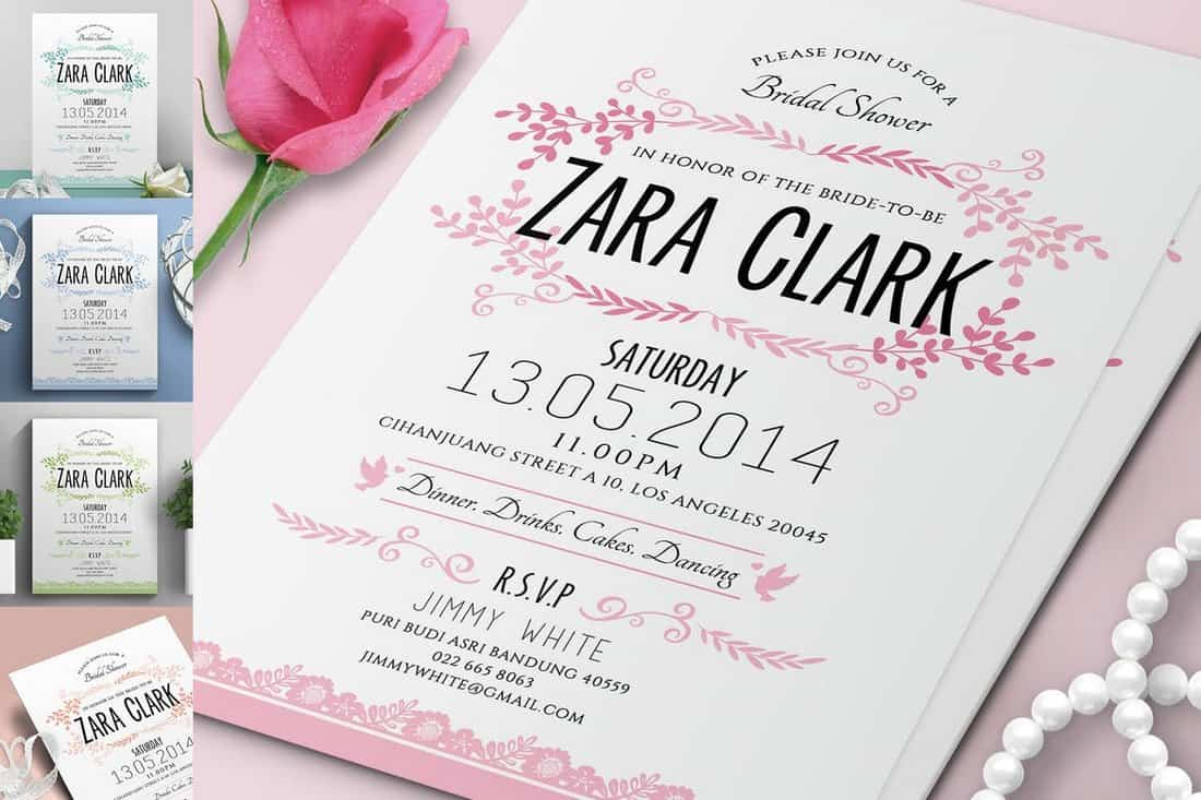 12 Best Ba Bridal Shower Invitation Templates Design Shack regarding proportions 1100 X 733