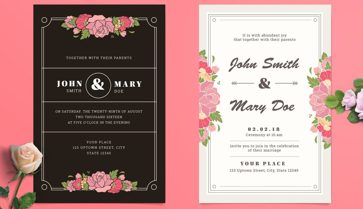 12 Customize Our Easy To Use Adobe Illustrator Wedding Invitation for dimensions 1200 X 690