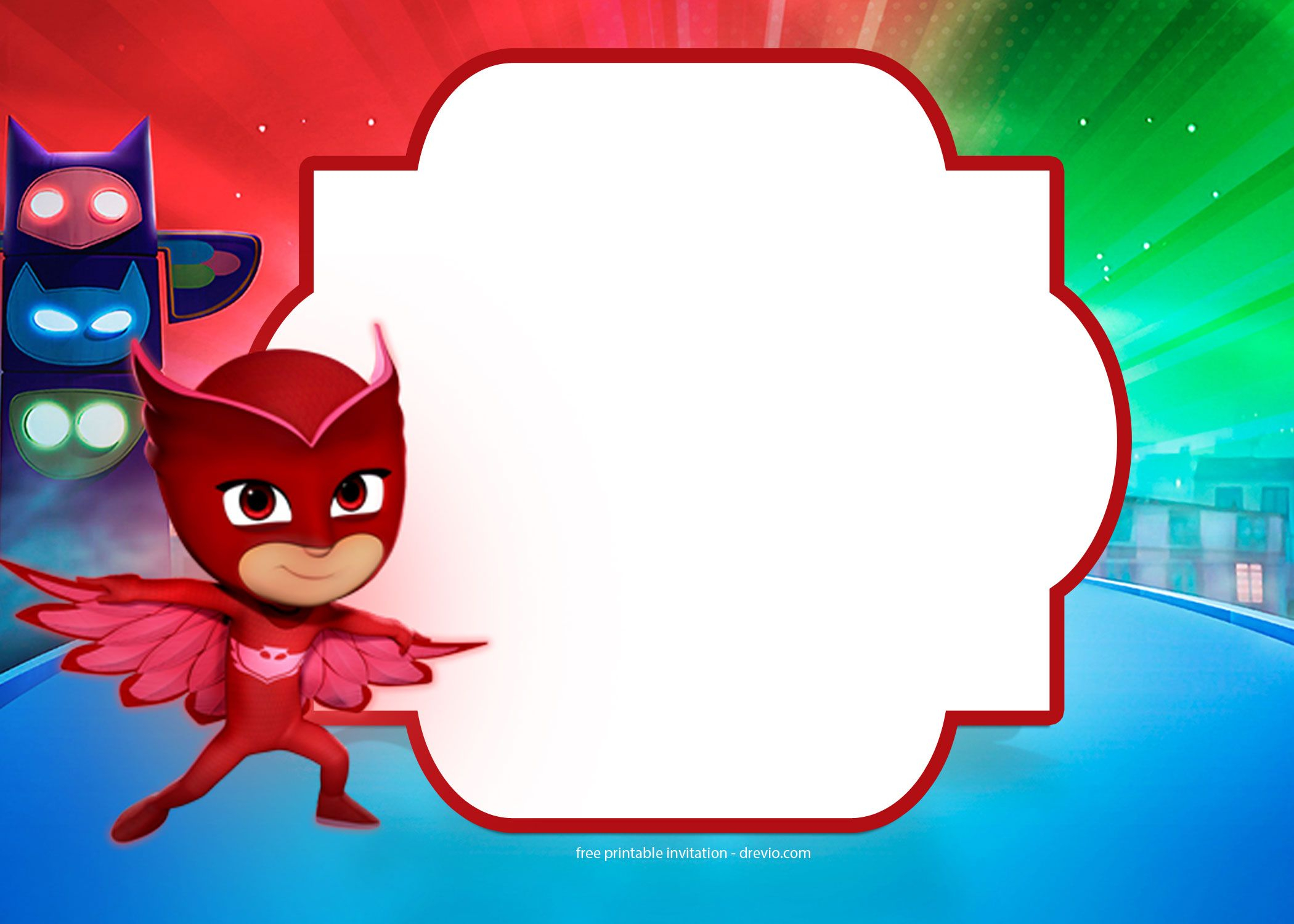 13 Special Pj Mask Birthday Invitation Template Word For Pj Mask intended for sizing 2100 X 1500