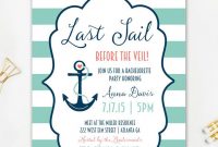 14 Diyable Bachelorette Party Invitation Templates Nautical Theme throughout sizing 768 X 1024