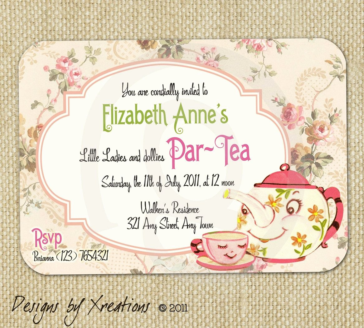 14 Make An Vintage Tea Party Invitation Template Creative With with regard to sizing 1167 X 1053