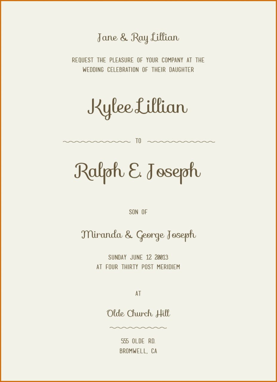 15 Find A Big Collection Of Wedding Invitation Template Simple Very regarding measurements 927 X 1277