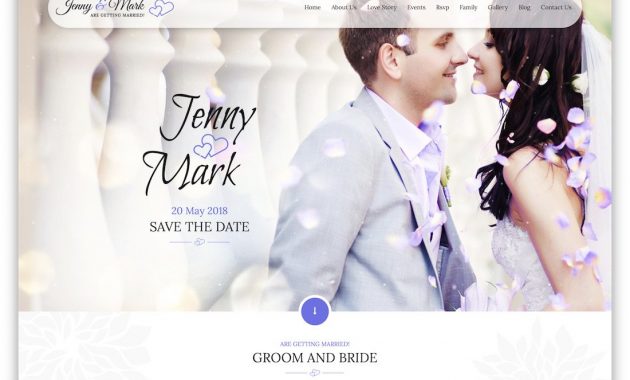 16 Beautiful Html Wedding Website Templates 2019 Colorlib pertaining to proportions 1100 X 858