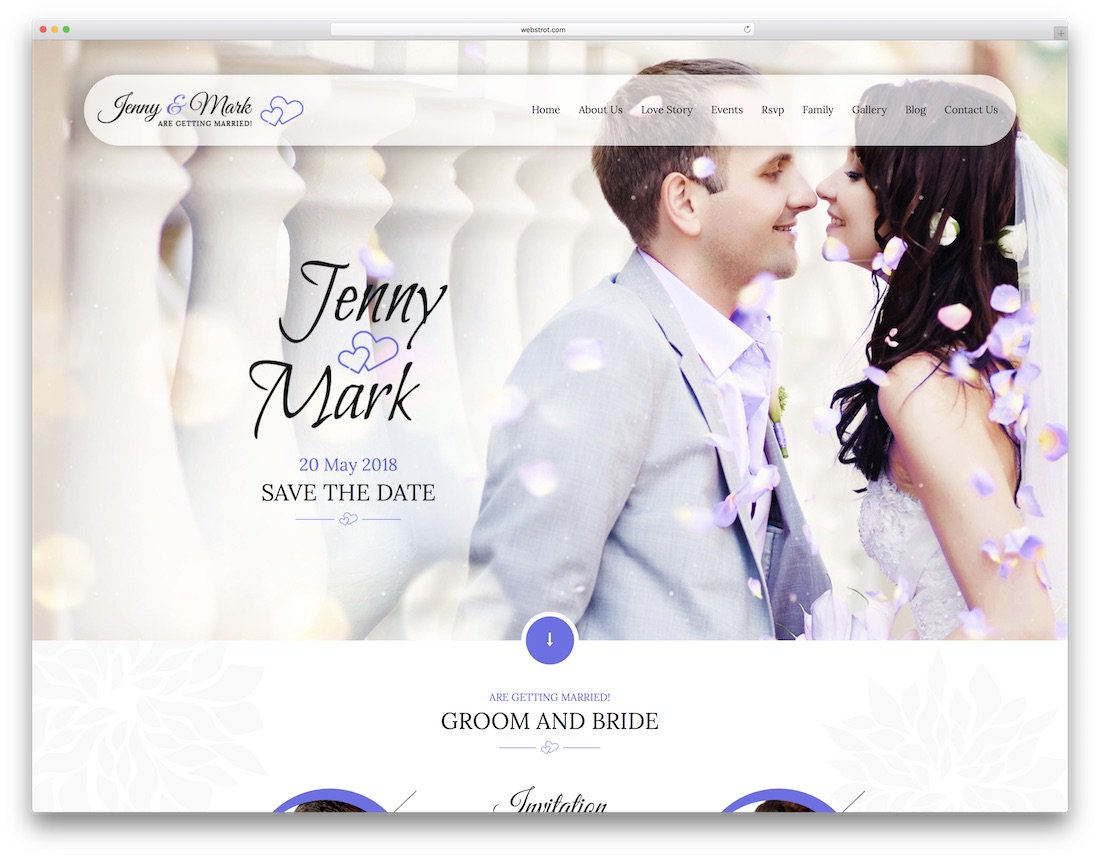 16 Beautiful Html Wedding Website Templates 2019 Colorlib regarding proportions 1100 X 858