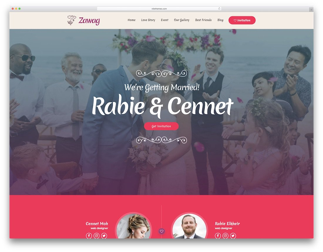 16 Beautiful Html Wedding Website Templates 2019 Colorlib regarding size 1100 X 859
