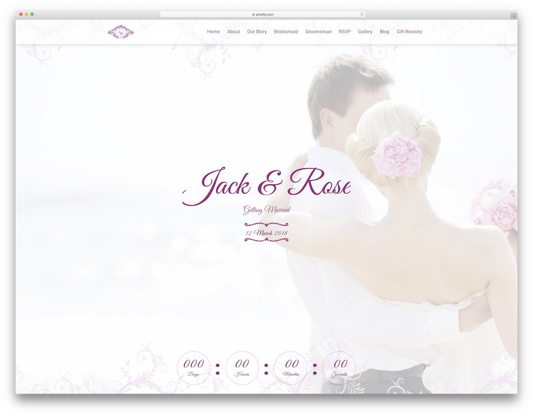 16 Beautiful Html Wedding Website Templates 2019 Colorlib throughout size 1100 X 858