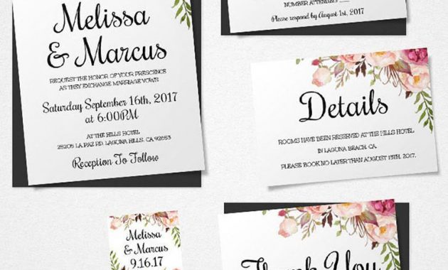 16 Printable Wedding Invitation Templates You Can Diy Diy Details within size 768 X 1024