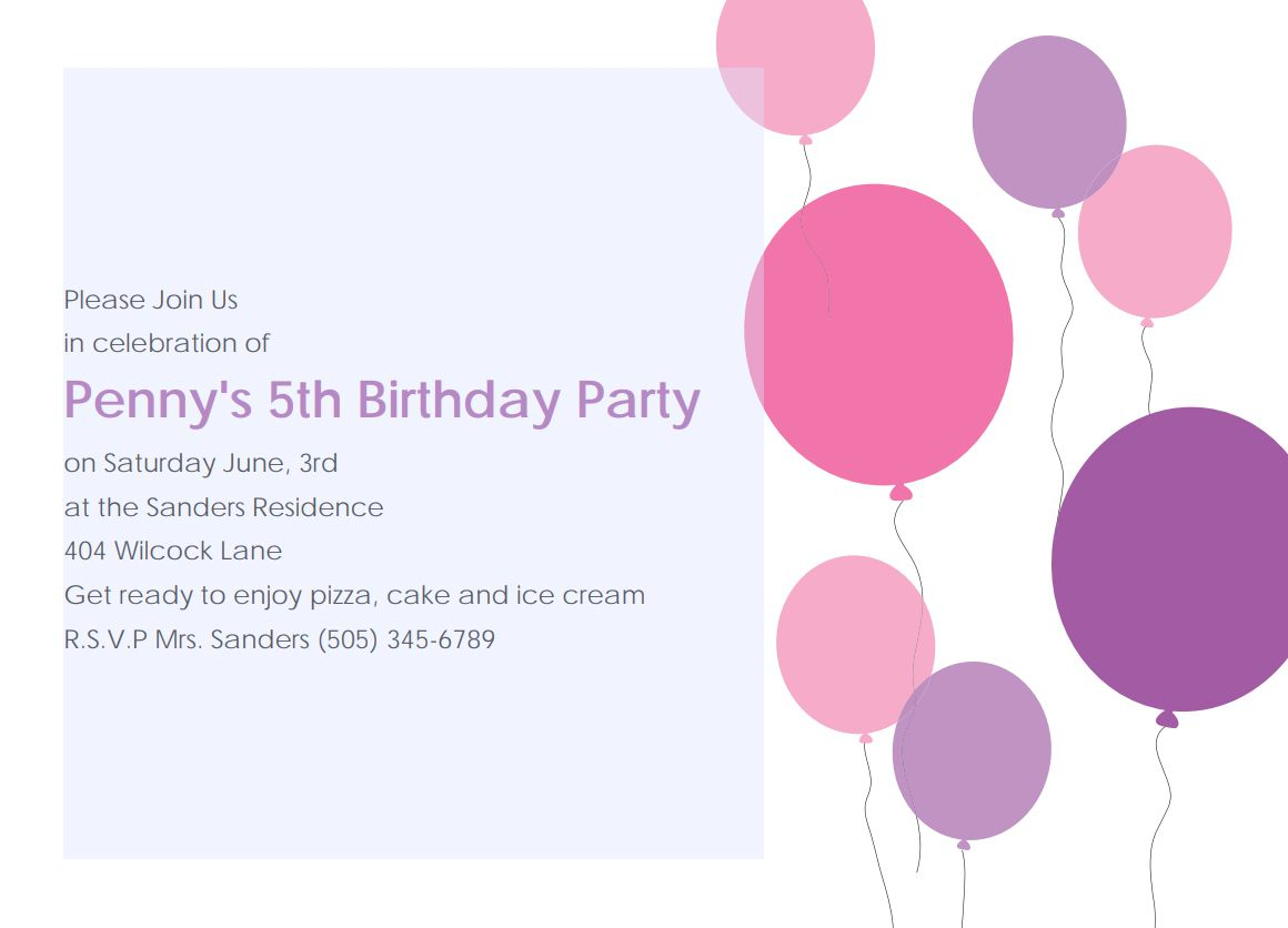 17 Free Printable Birthday Invitations pertaining to dimensions 1160 X 836