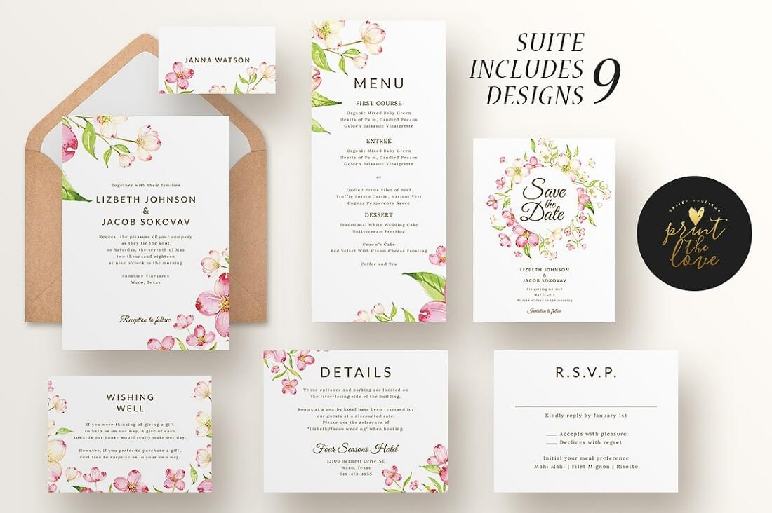 18 Gorgeous Invitation Templates For Weddings 2019 Colorlib in sizing 1100 X 732