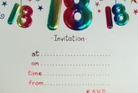 18th Birthday Invitation Templates Birthday Invitation Examples with dimensions 900 X 900