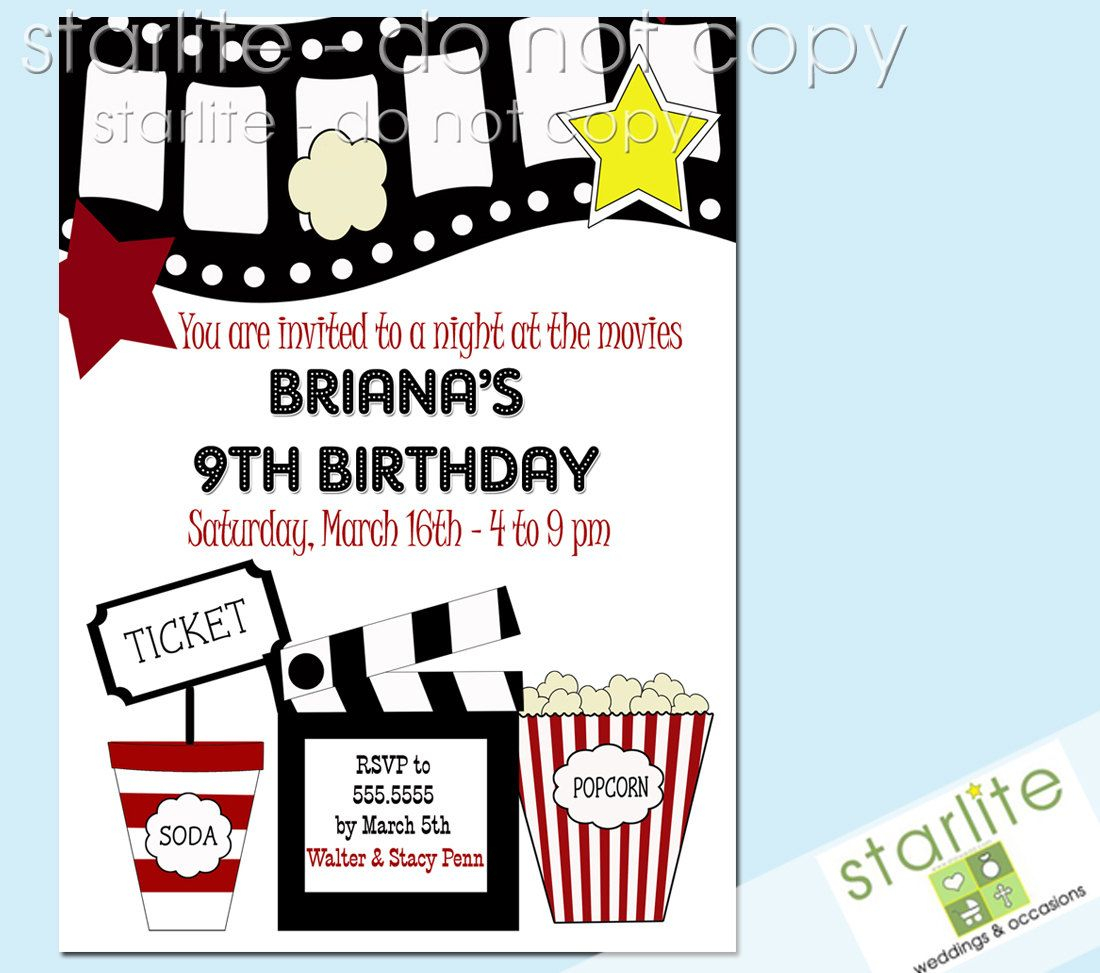 19 Create Custom Party Invitation Movie Template Design Party for measurements 1100 X 973