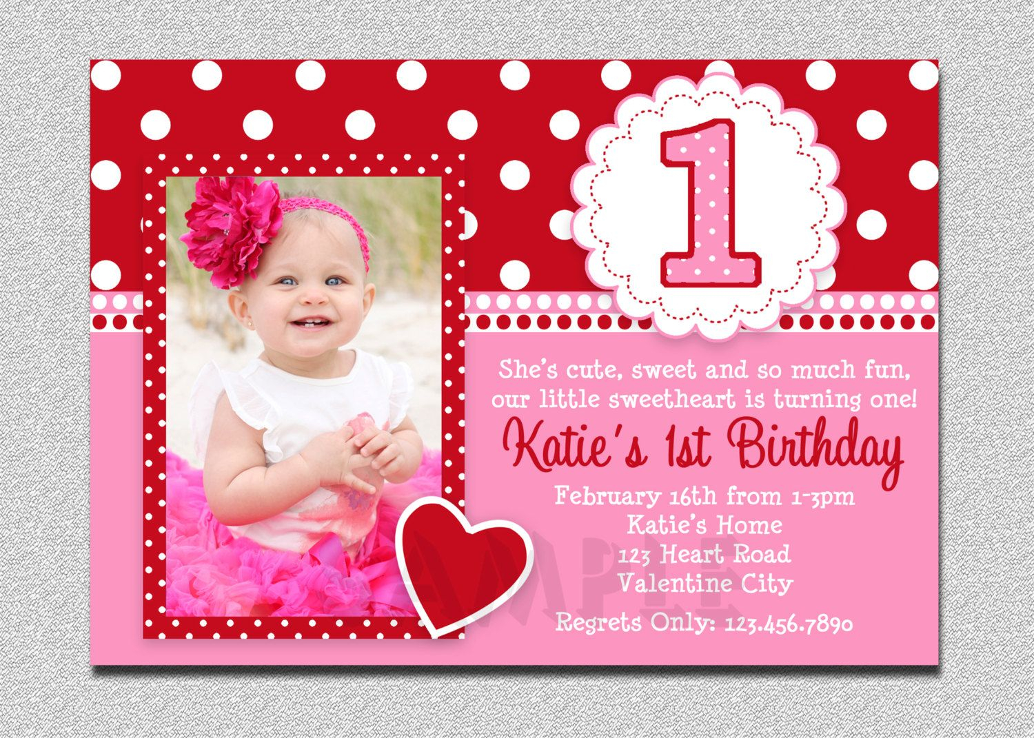1st Birthday Party Invitations Girl Template Invitation Template Ideas intended for proportions 1500 X 1071