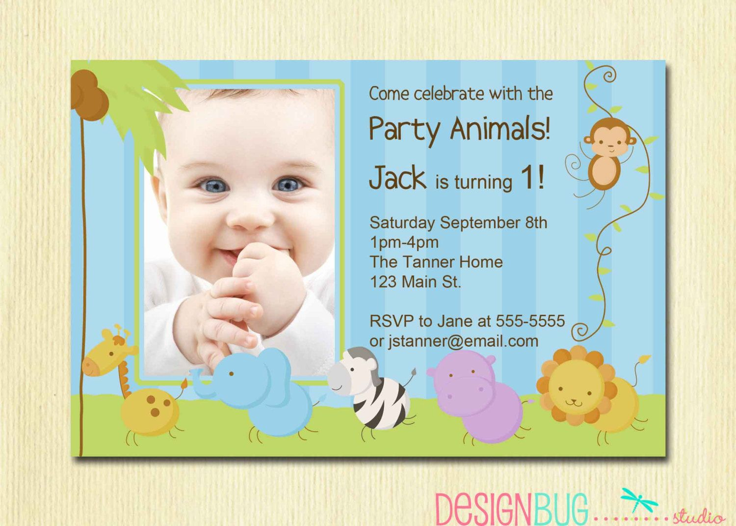 1stbirthdaybaanimalsinvitations Request A Custom Order And for measurements 1500 X 1071