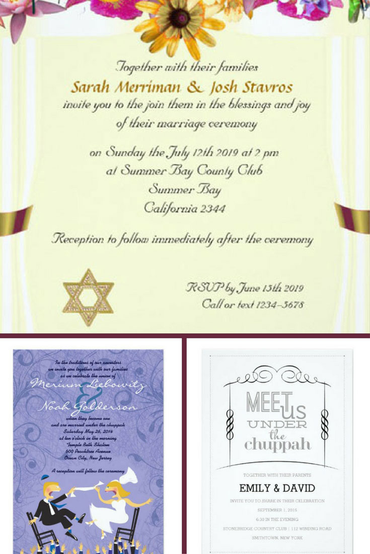 20 Beautiful Jewish Wedding Invitations For The Couples Big Night regarding size 735 X 1102