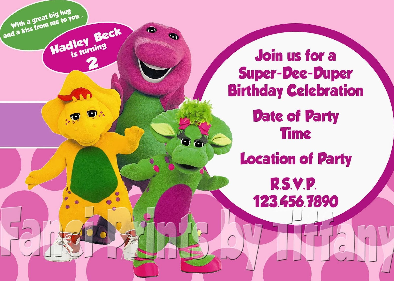 20 Ideas For Barney Birthday Invitations Home Inspiration And Diy for sizing 1600 X 1143