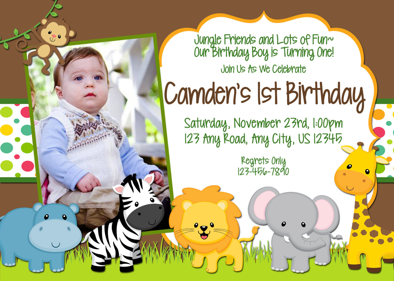 20 Ideas For Jungle Theme Birthday Invitations Home Inspiration inside size 1500 X 1071