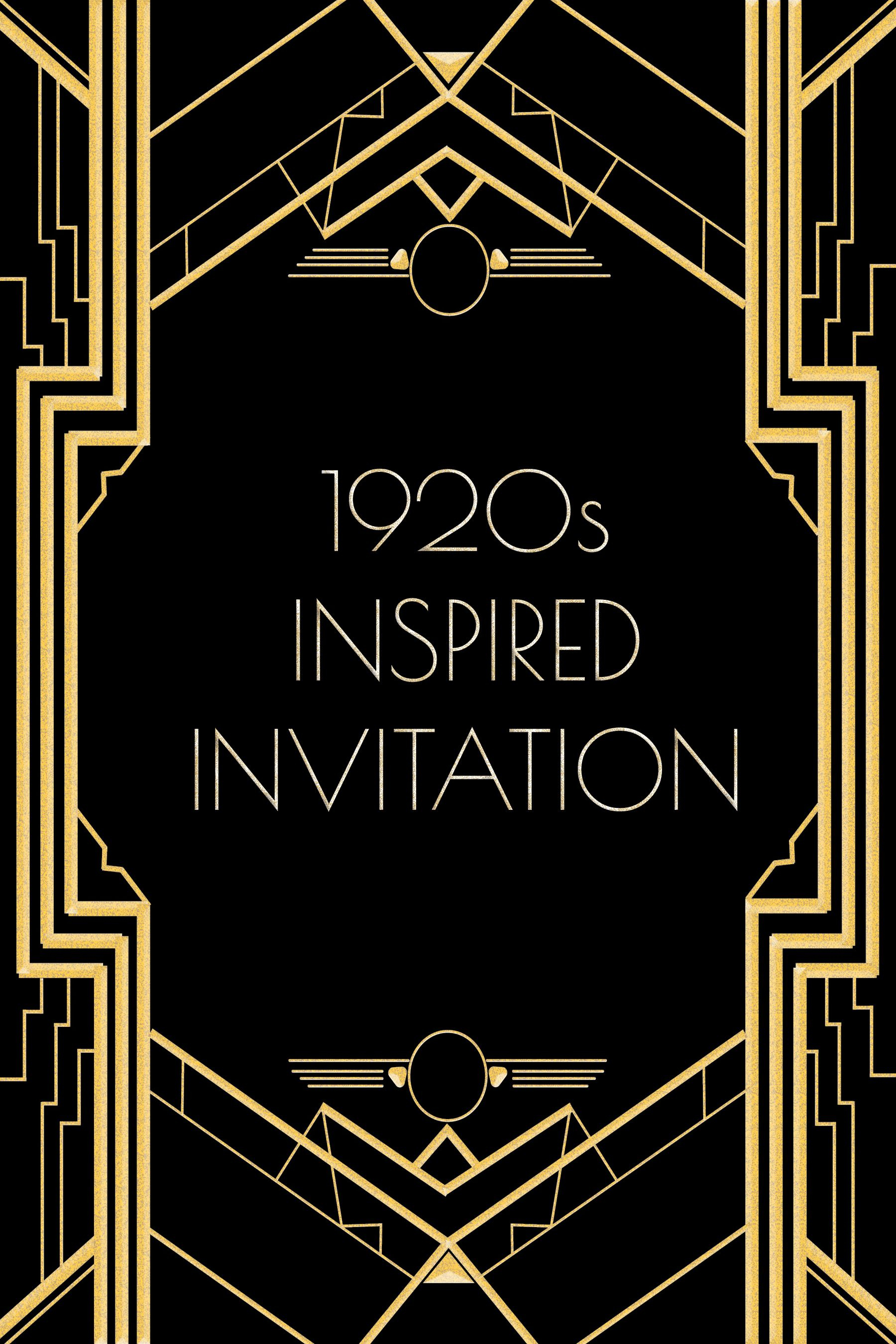 20s Years Cabaret Photos Use This 1920s Inspired Invitation pertaining to proportions 1800 X 2700