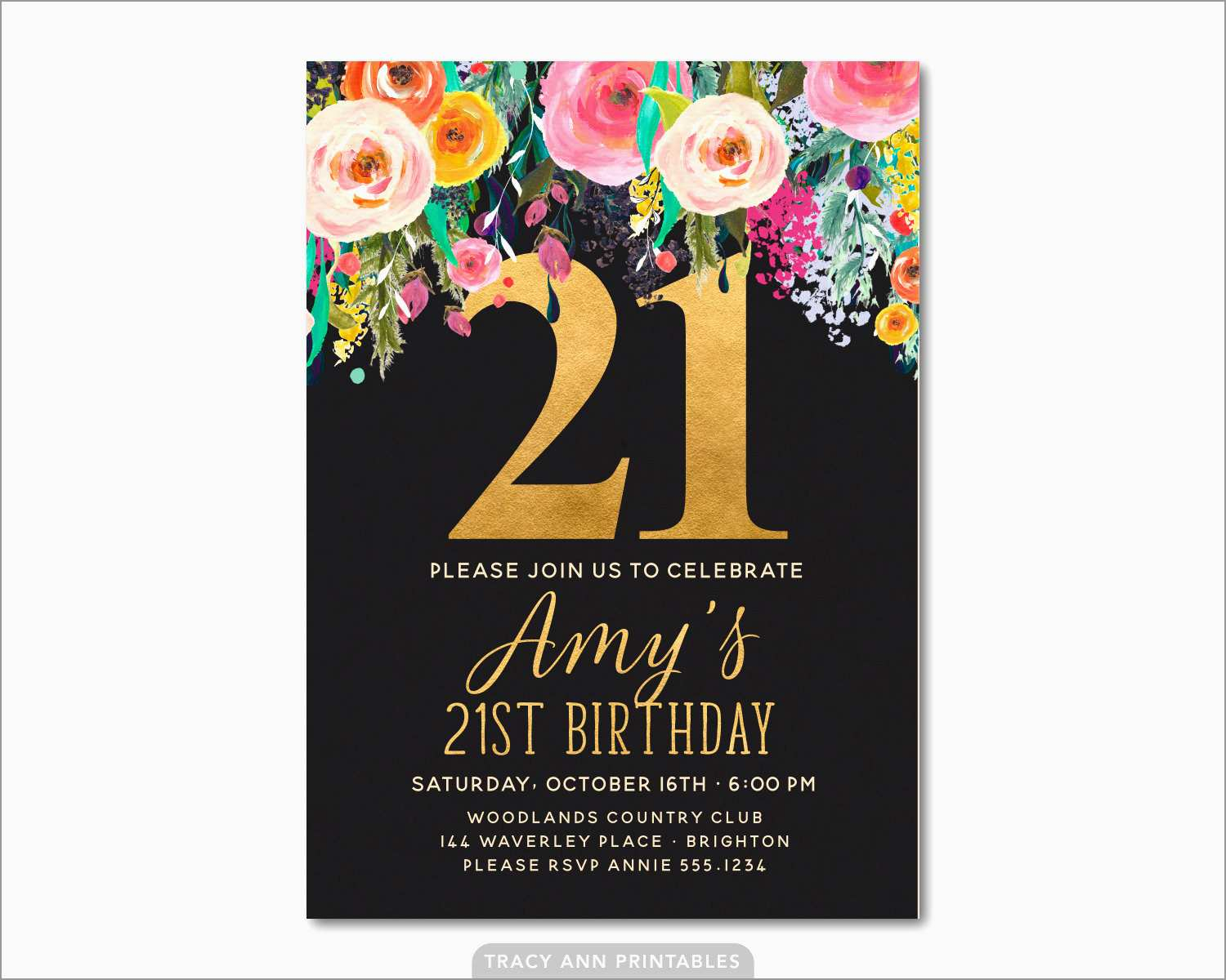 21st Birthday Card Templates Free Fabulous 21st Birthday Invitation with size 1500 X 1200