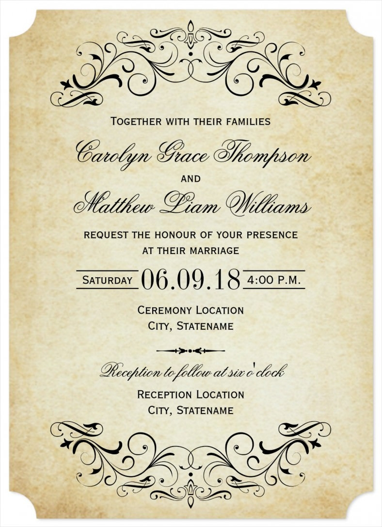 22 Customize Our Easy To Use Elegant Invitation Card Template within dimensions 788 X 1087