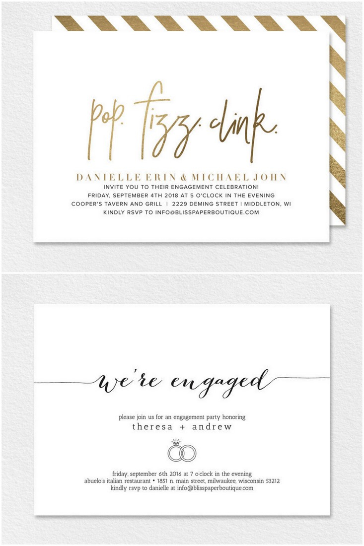 22 Engagement Party Invitations Youll Want To Say Yes To in sizing 733 X 1100