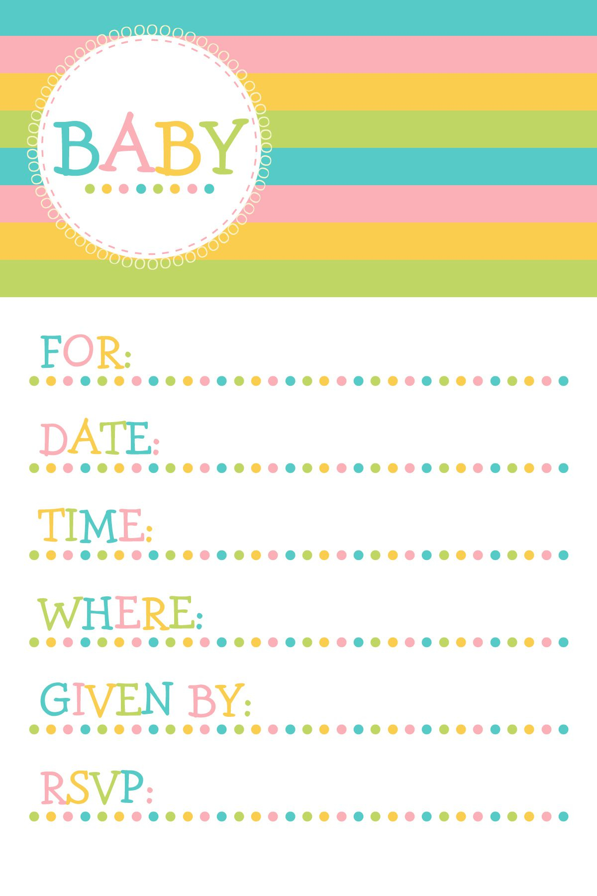 25 Adorable Free Printable Ba Shower Invitations inside size 1200 X 1800