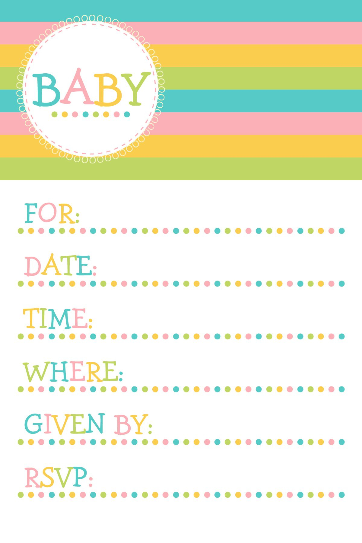 25 Adorable Free Printable Ba Shower Invitations with measurements 1200 X 1800