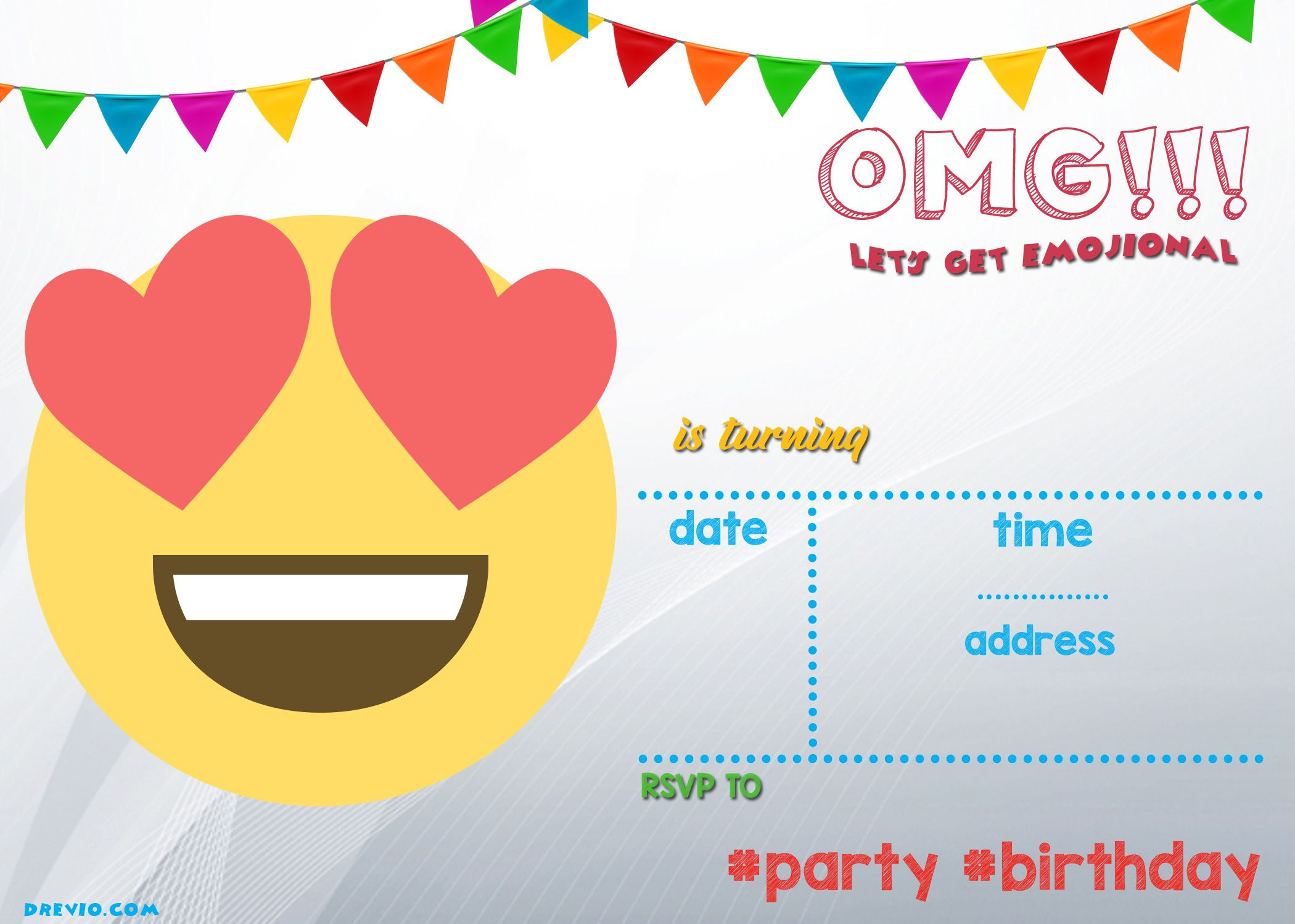 25 Create Your Own Birthday Invitation Template Emoji Customize With in size 2100 X 1500