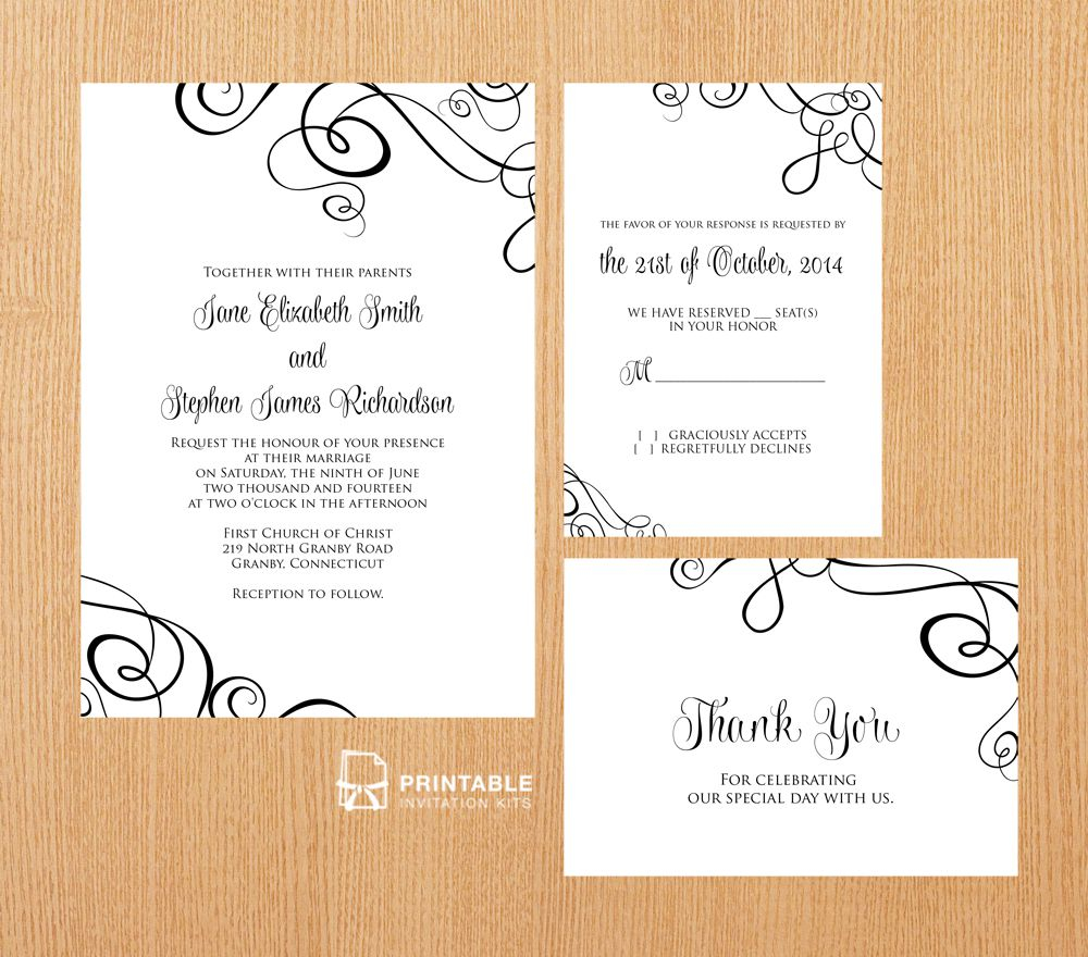 25 Free Printable Wedding Invitations with dimensions 1000 X 880