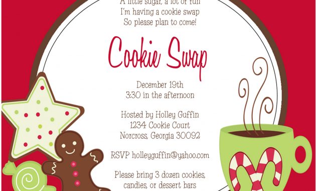 27 Images Of Cookie Swap Party Invitations Free Template Unemeuf in sizing 1600 X 1236