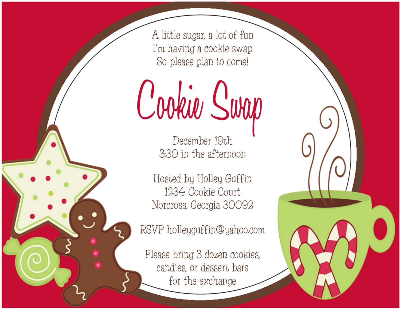 27 Images Of Cookie Swap Party Invitations Free Template Unemeuf in sizing 1600 X 1236