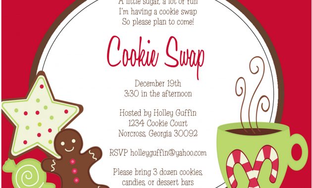 27 Images Of Cookie Swap Party Invitations Free Template Unemeuf pertaining to sizing 1600 X 1236