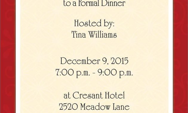 27 Special Formal Invitation Dinner Template Customize With Formal with regard to dimensions 750 X 1075