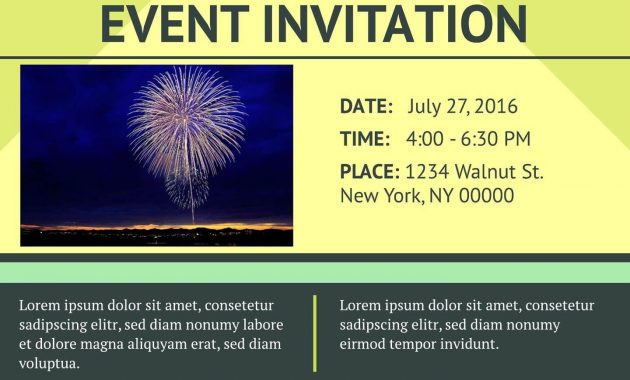 3 Free Event Invitation Templates Examples Lucidpress with dimensions 1440 X 960