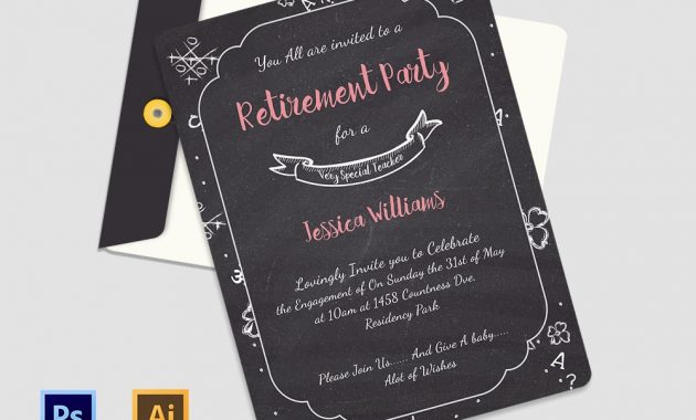 30 Retirement Invitation Templates Psd Ai Word Free Premium throughout sizing 1000 X 1076