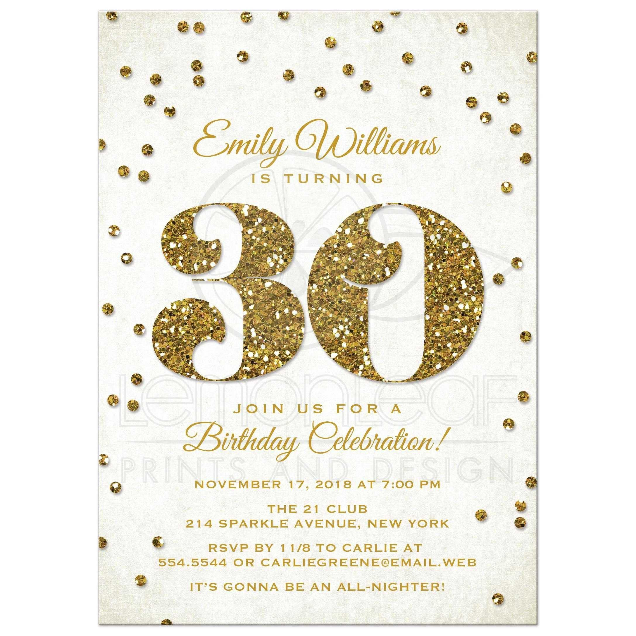 30th Birthday Invitations Templates Free Printable Birthday for proportions 2175 X 2175