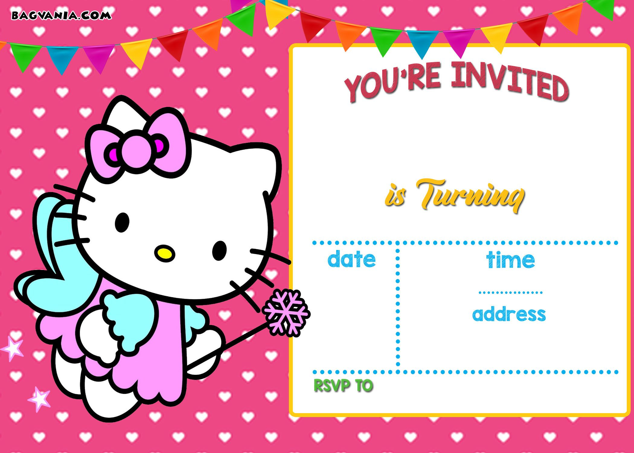36 Create Amazing Birthday Invitation Template Hello Kitty To Meet pertaining to dimensions 2100 X 1500