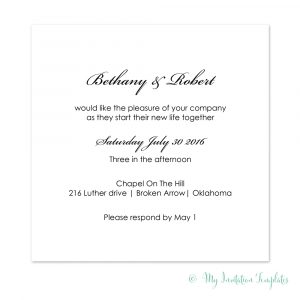 38 Make An Wedding Invitation Template Simple Sample Wedding intended for sizing 1000 X 1000