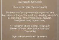 39 Best Funeral Reception Invitations Funeral Reception intended for proportions 735 X 1102