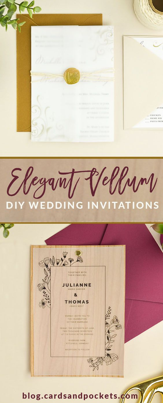 4 Ways To Diy Elegant Vellum Wedding Invitations Diy Wedding Tips throughout size 564 X 1396