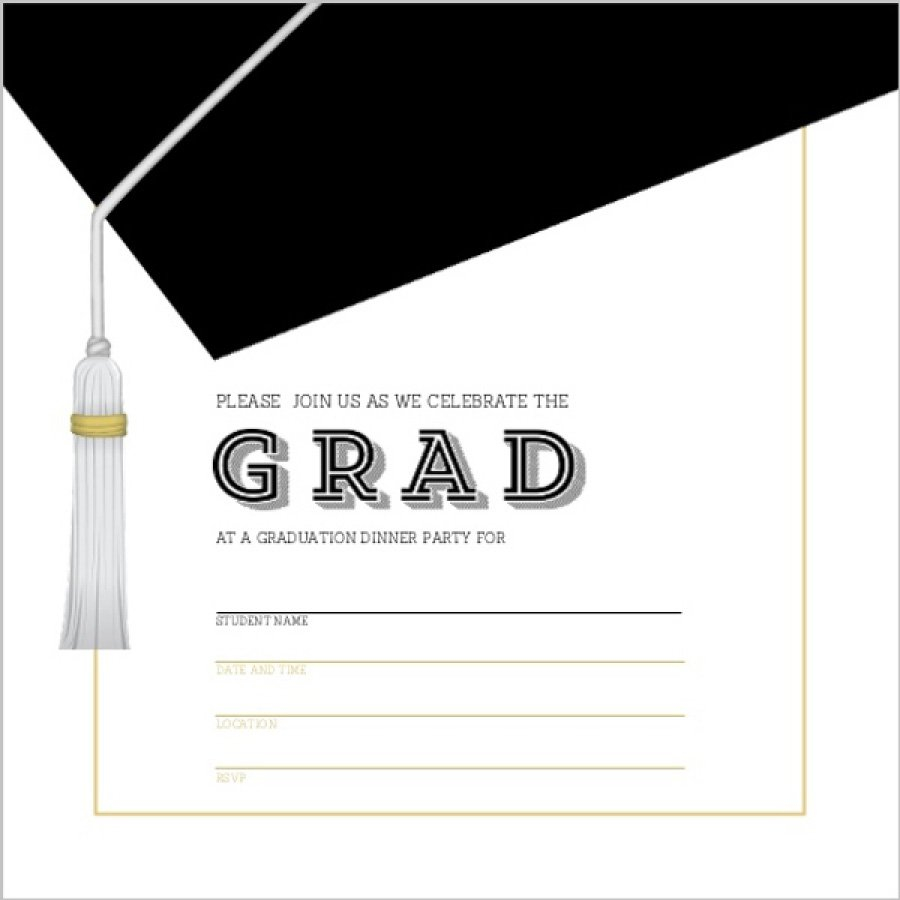 40 Free Graduation Invitation Templates Template Lab inside size 900 X 900