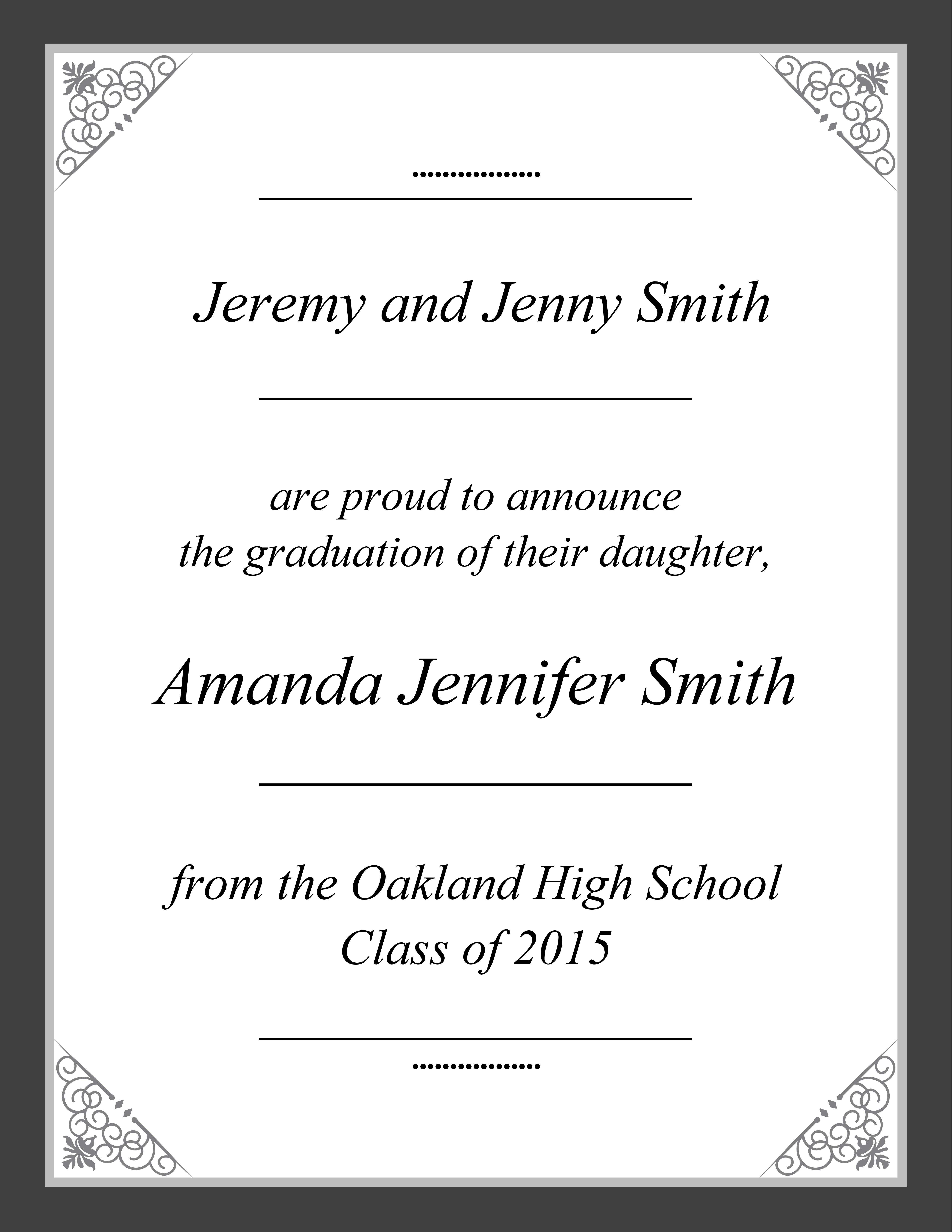 40 Free Graduation Invitation Templates Template Lab inside sizing 5100 X 6600