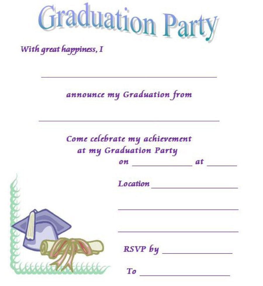 40 Free Graduation Invitation Templates Template Lab intended for proportions 900 X 976