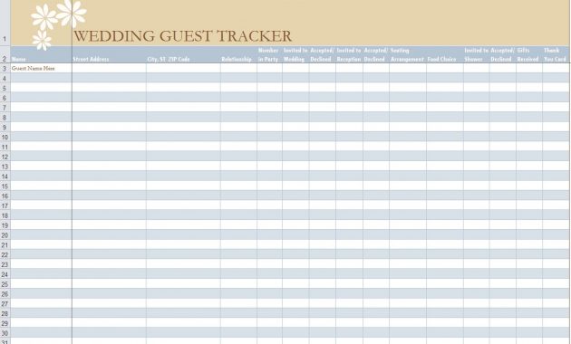 41 Free Guest List Templates Word Excel Pdf Formats pertaining to measurements 1222 X 790