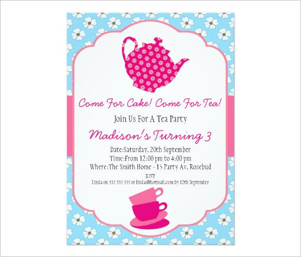 41 Tea Party Invitation Templates Psd Ai Free Premium Templates within proportions 600 X 512