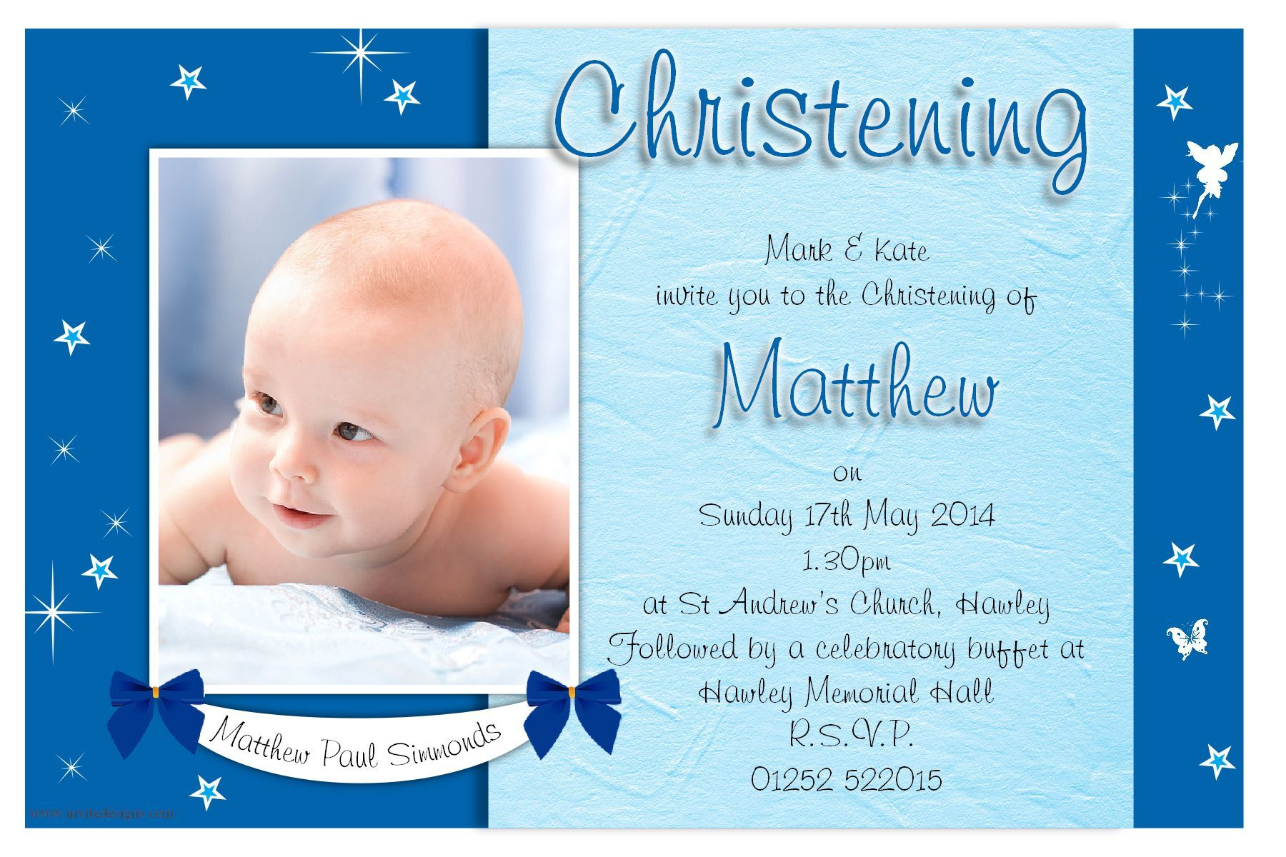 Invitation Template For Christening