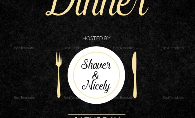 46 Create Custom Dinner Invitation Card Template Photos Dinner in size 1575 X 2175