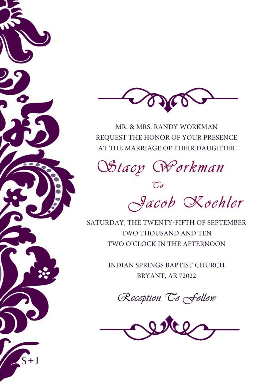 46 Customize Our Easy To Use Formal Invitation Card Template Blank within sizing 936 X 1310