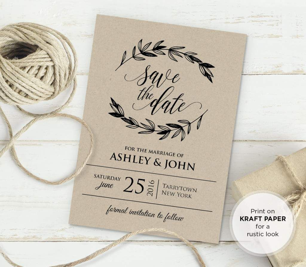 47 Create Your Own Rustic Wedding Invitation Template Free Designs in sizing 1024 X 896