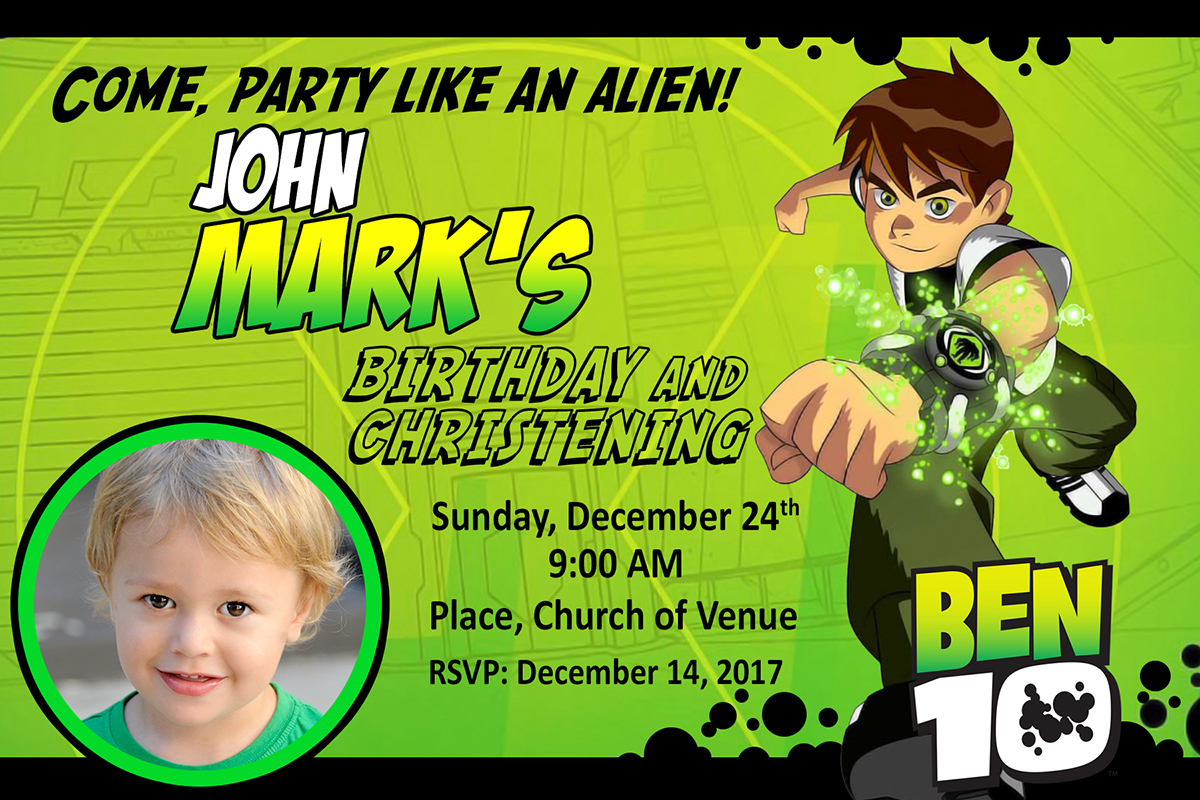 4r Ben10 Free Invitation Template Dioskouri Designs intended for proportions 1200 X 800