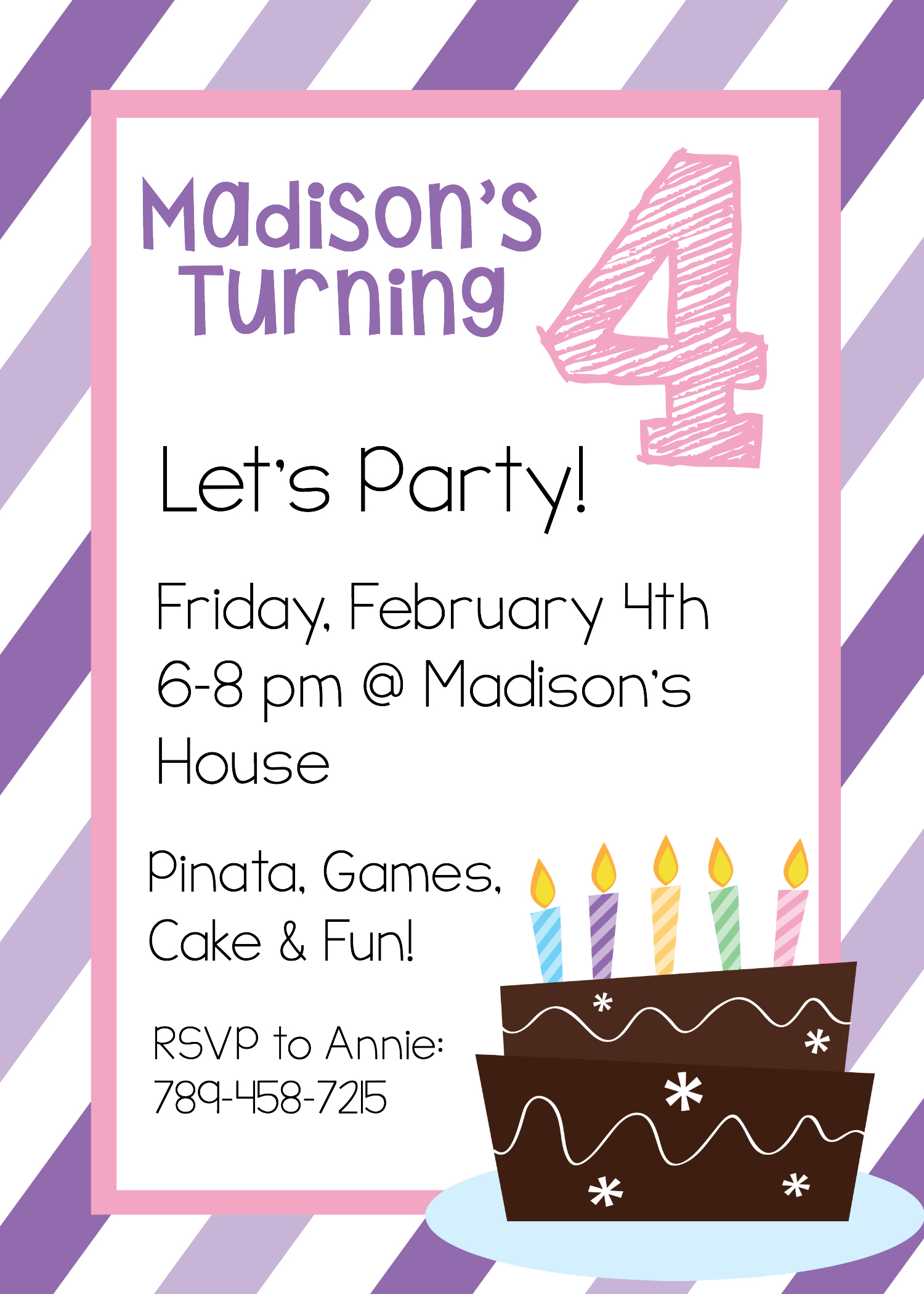 4th Birthday Invitation Templates Invitation Template Ideas throughout measurements 1500 X 2100